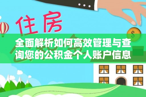 莱州全面解析如何高效管理与查询您的公积金个人账户信息