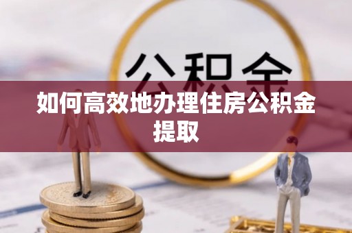 莱州如何高效地办理住房公积金提取